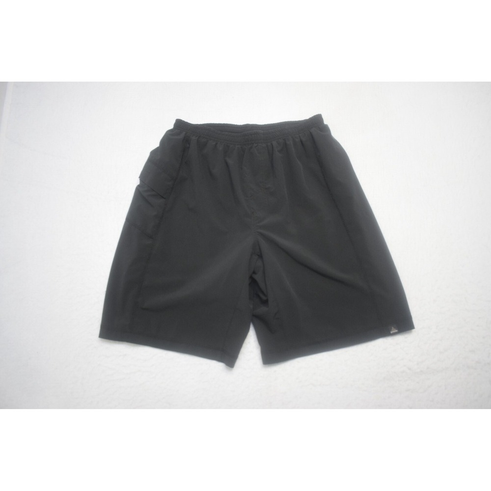 Prana Gym‎ Shorts Black Performance Lined Stretch Side Pocket Mens Medium x 10"